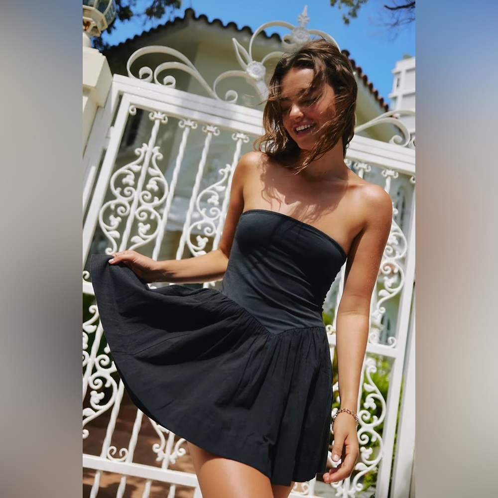 Free People Onda Drop-Waist Tube Mini Dress